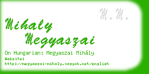 mihaly megyaszai business card